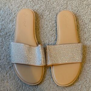 Cat & Jack Sparkling Rhinestone Slide Sandals